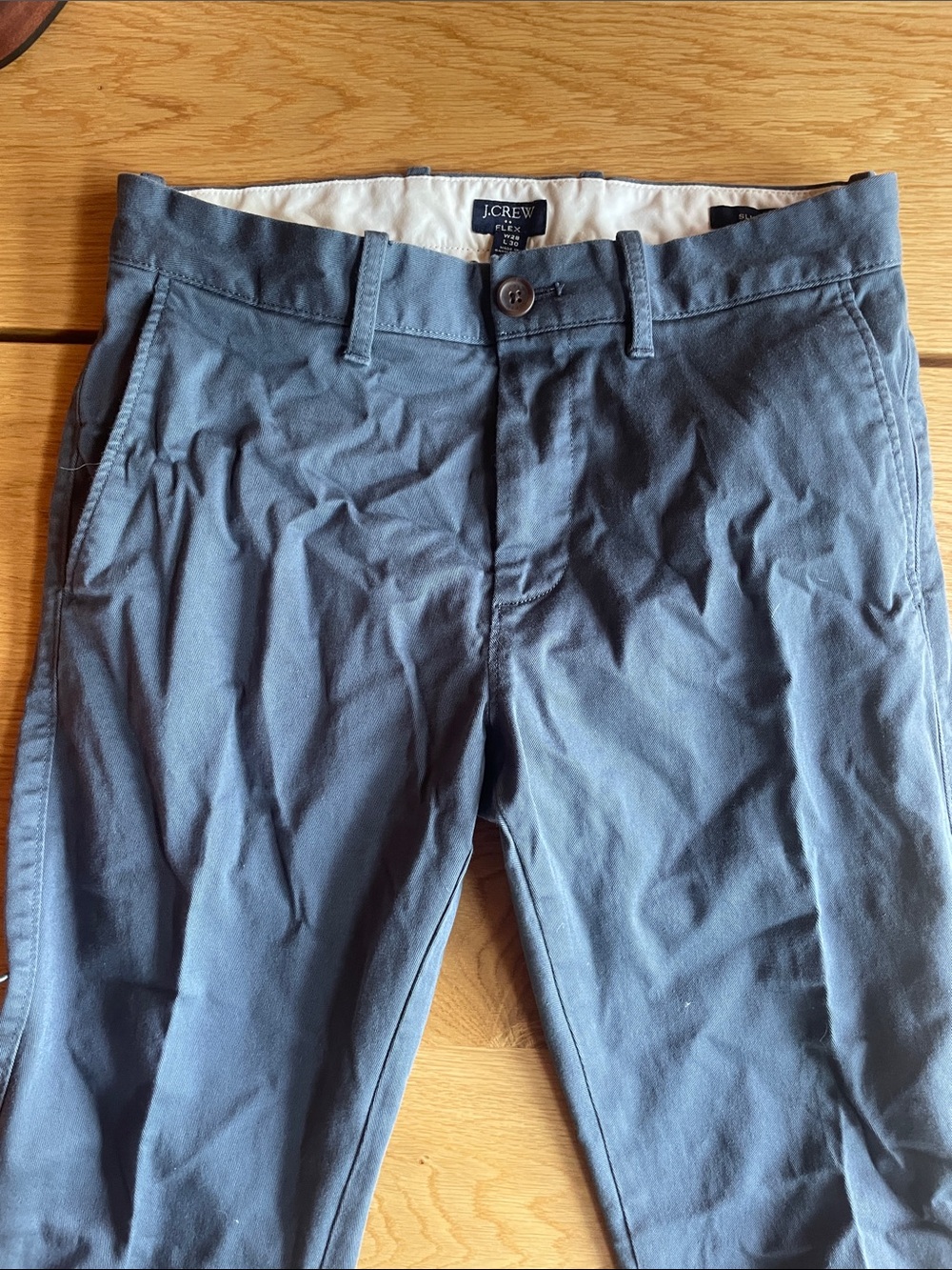 J. Crew Men's Straight flex slim fit Chino Pants - Slate Blue sz W 28 L 30